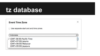 tz database
 