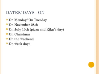 november dates