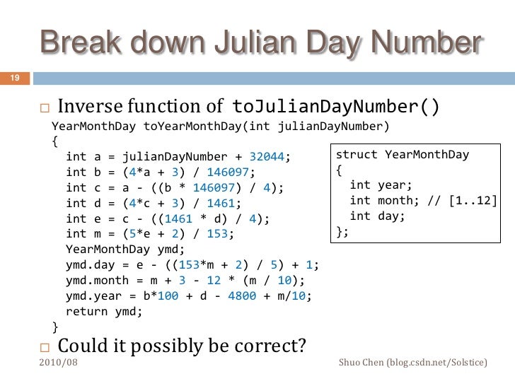 julian date code