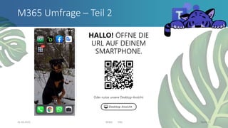 M365 Umfrage – Teil 2
31.03.2021 Seite 33
M365 VK0
 