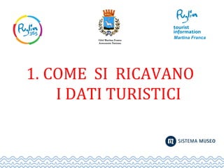1. COME SI RICAVANO
I DATI TURISTICI
 