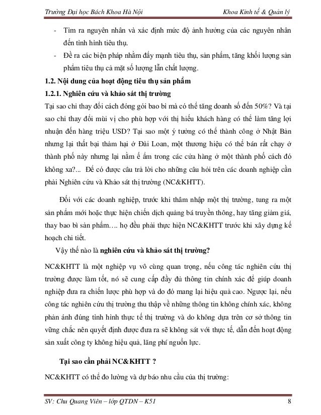 Phân tích và đề xuất một số biện pháp đẩy mạnh tiêu thụ 