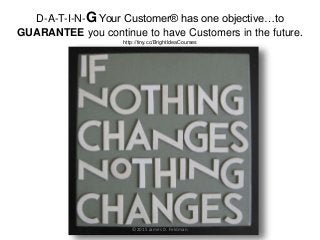 D-A-T-I-N-G Your Customer® has one objective…to
GUARANTEE you continue to have Customers in the future.
http://tiny.cc/Bri...