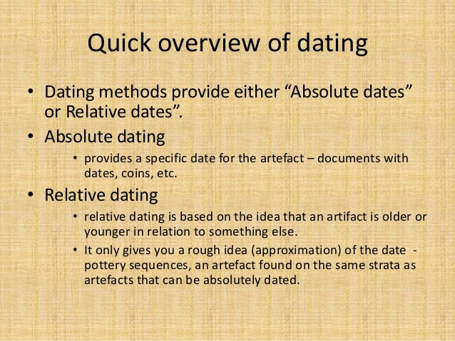 which method describes an example of absolute dating openstudy which method describes an example of absolute dating openstudy