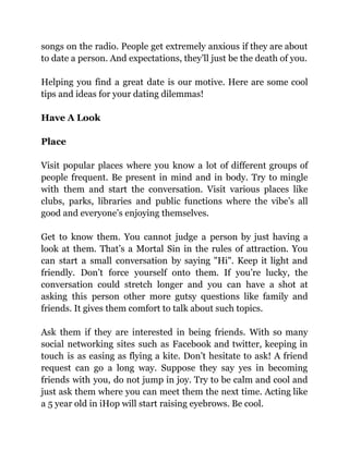 Dating do's and dont's | PDF