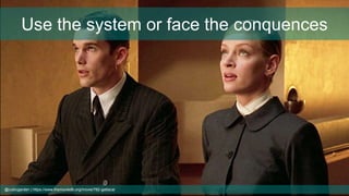 Use the system or face the conquences
@cubicgarden | https://www.themoviedb.org/movie/782-gattaca/
 