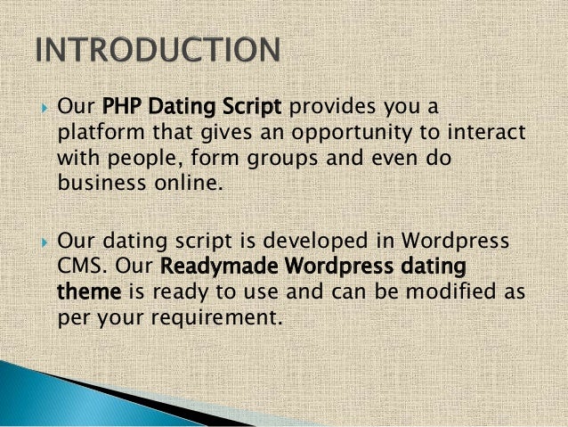 Dating scripts