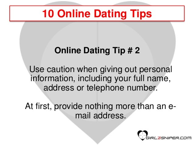 Personal information online dating