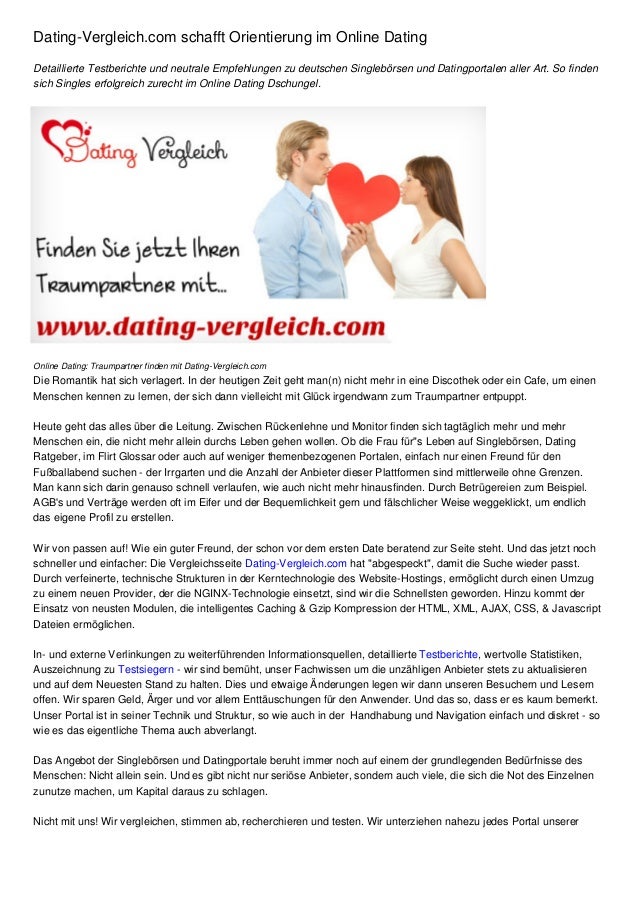 Online dating seiten vergleich