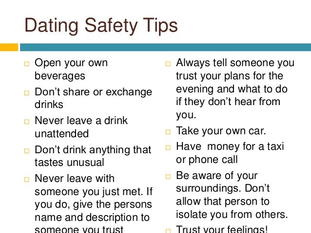 tips for dating safety