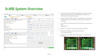 Comprehensive Overview of ATIS over Datalink (D-ATIS): Concepts ...