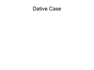 Dative Case 
