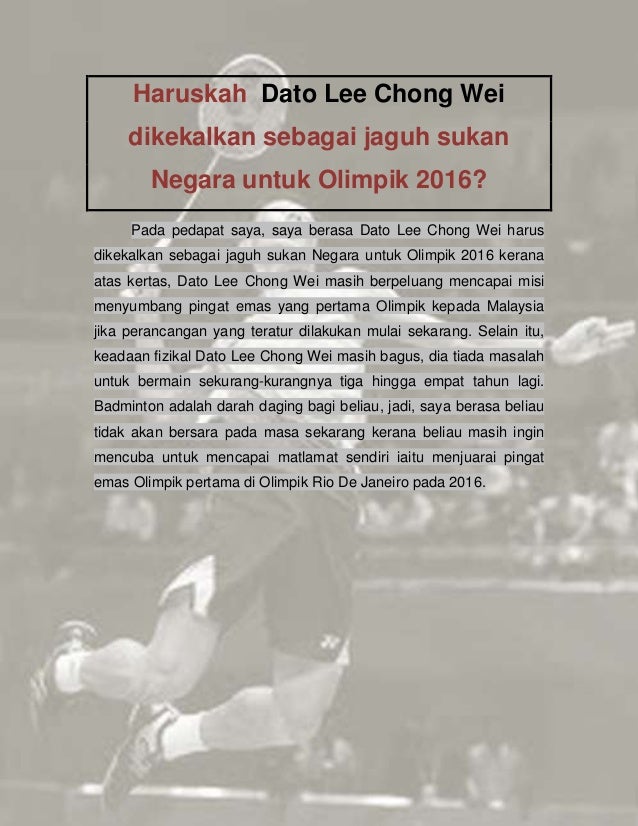 DATO LEE CHONG WEI