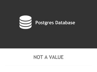 Postgres Database 
NOT A VALUE 
 