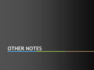OTHER NOTES 
 
