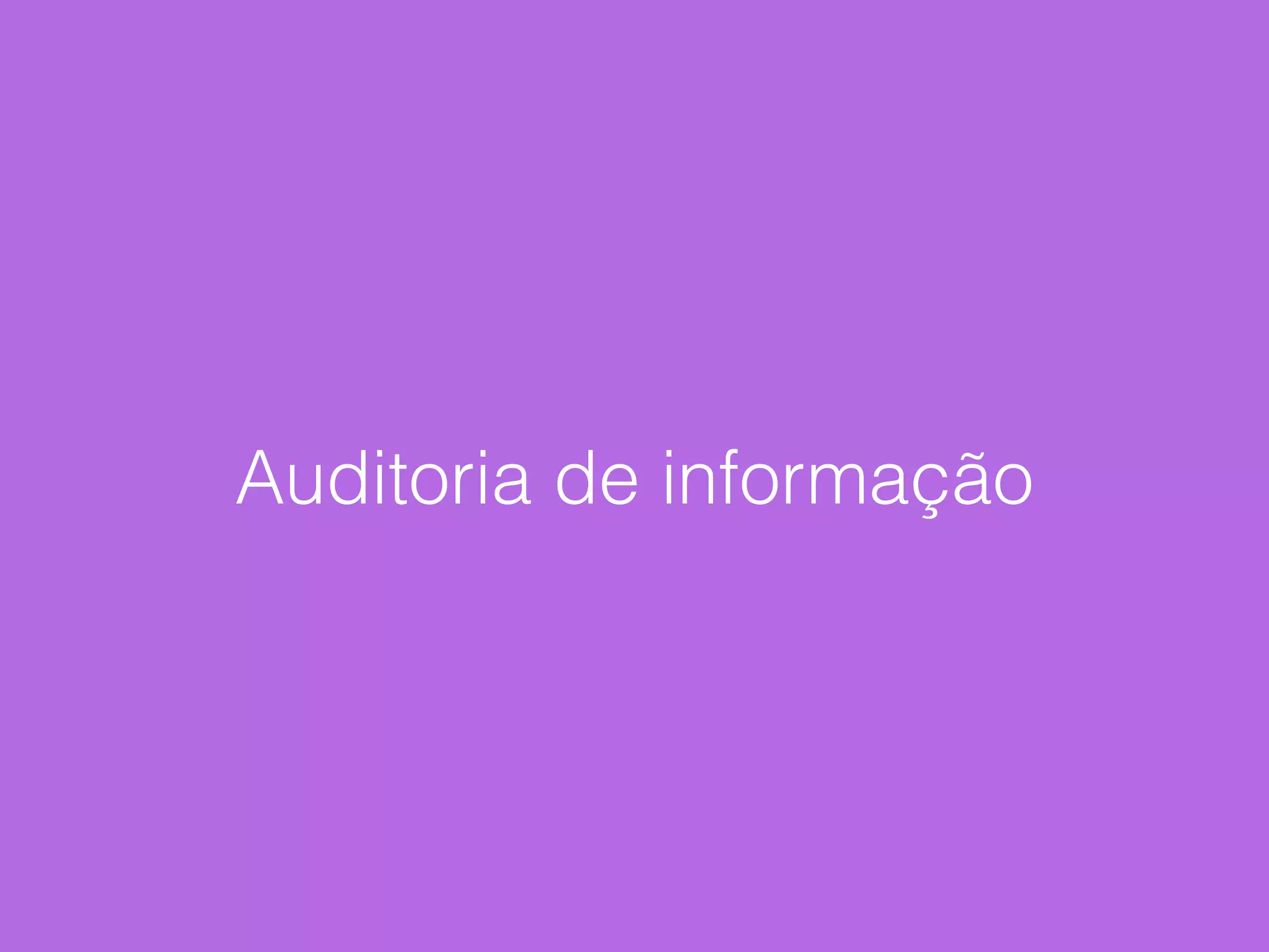 Auditoria de informação
 