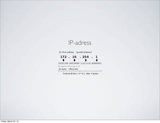 IP-adress




Friday, March 22, 13
 