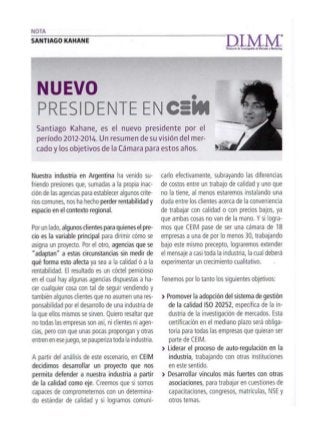 Nuevo Presidente CEIM Argentina