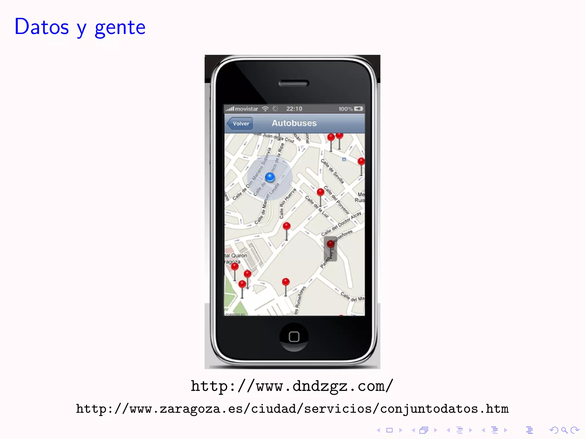 Datos y gente




                     http://www.dndzgz.com/
      http://www.zaragoza.es/ciudad/servicios/conjuntodatos.htm
 