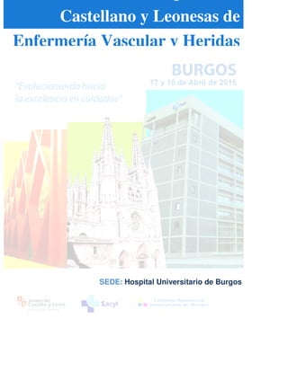 SEDE: Hospital Universitario de Burgos
Enfermería Vascular y Heridas
Castellano y Leonesas de
DATOS PERSONALES:
Nombre y dos apellidos:
NIF:
Telefono móvil:
Mail:
Centro de trabajo o de estudios:
 