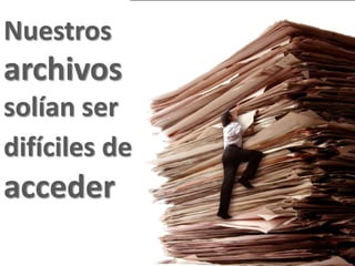 Nuestros
archivos
solían ser
difíciles de
acceder
 