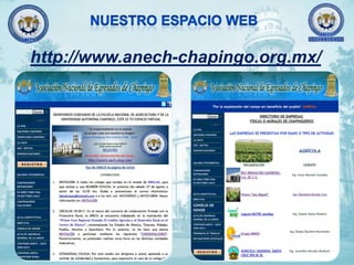Nuestro espacio web http://www.anech-chapingo.org.mx/ 