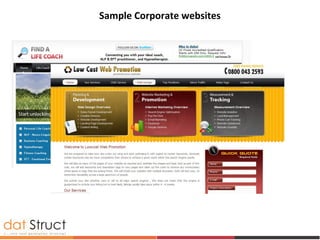 Sample Corporate websites
 
