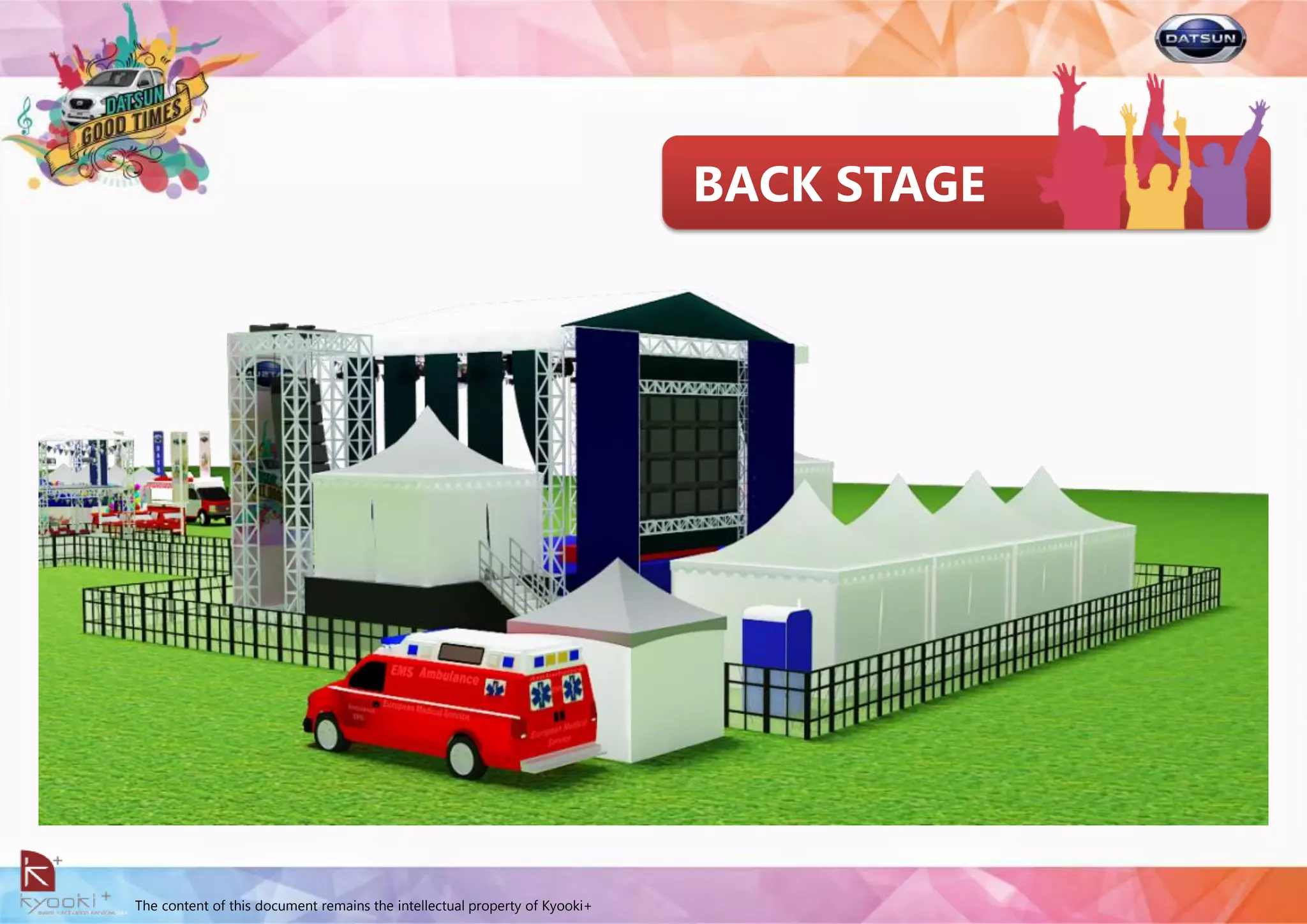 The content of this document remains the intellectual property of Kyooki+
BACK STAGE
 