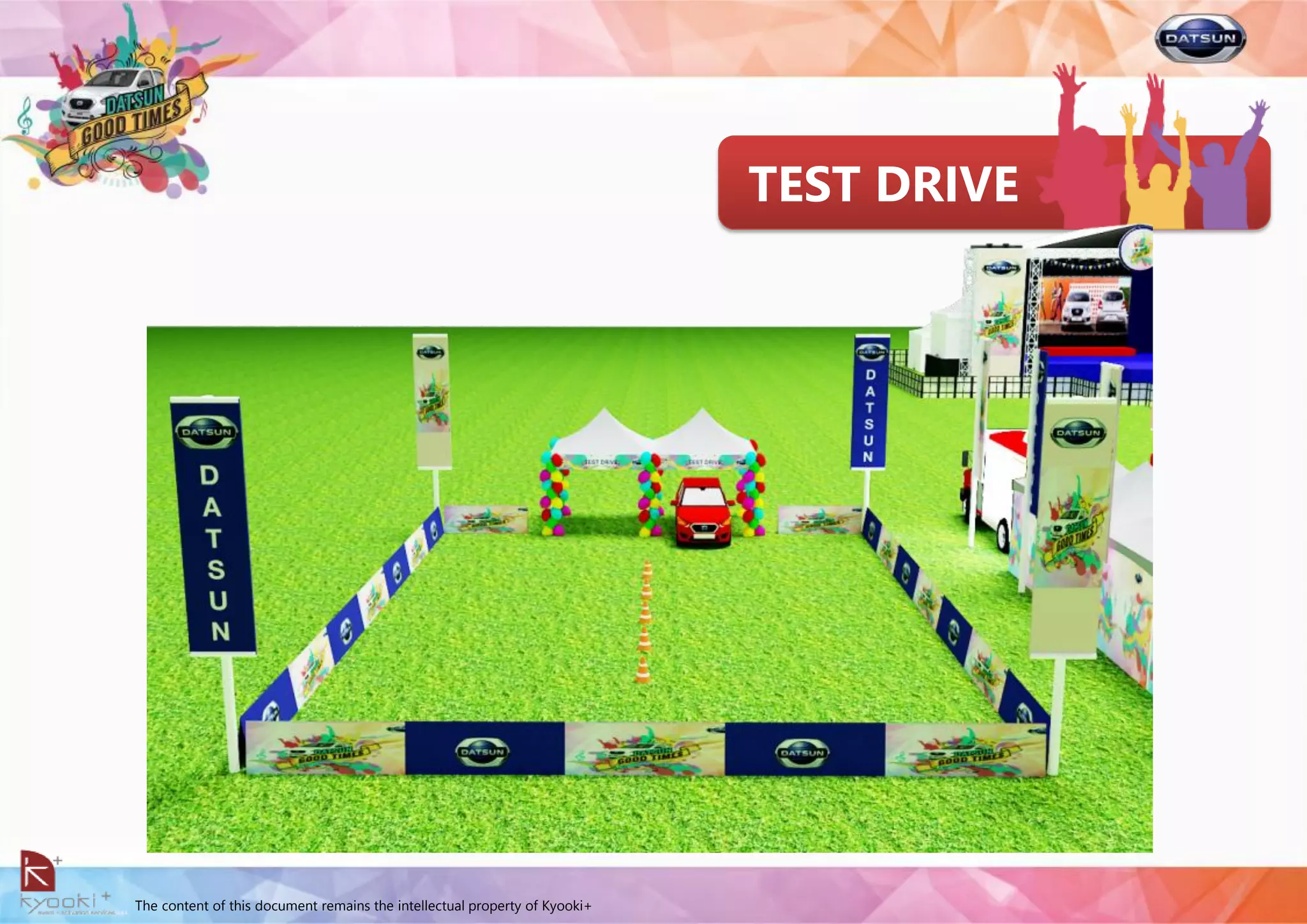 The content of this document remains the intellectual property of Kyooki+
TEST DRIVE
 