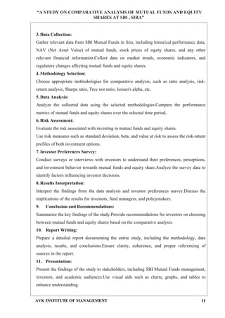 A STUDY ON COMPARATIVE ANALYSIS OF MUTUAL FUNDS AND EQUITY SHARES AT ...