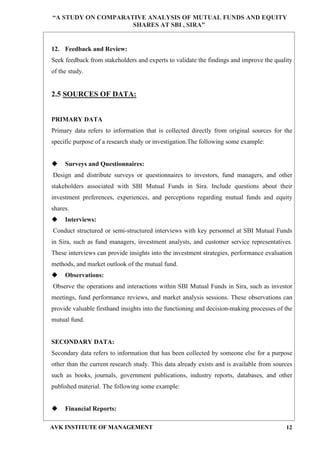 A STUDY ON COMPARATIVE ANALYSIS OF MUTUAL FUNDS AND EQUITY SHARES AT ...
