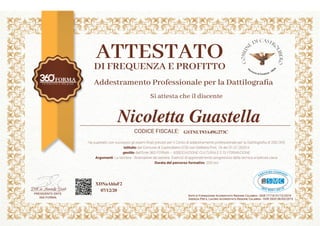 Nicoletta Guastella
GSTNLT93A49G273C
07/12/20
XDNaAhlaF2
Powered by TCPDF (www.tcpdf.org)
 