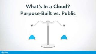 What's In a Cloud?  Purpose-Built vs. Public