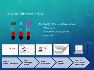 CYTOKINE RELEASE ASSAY
• The QuantiFERON technology platform
• Whole blood
• Incubate O/N, Harvest plasma
• IFN-γ ELISA
Nil Lyme Mito
 