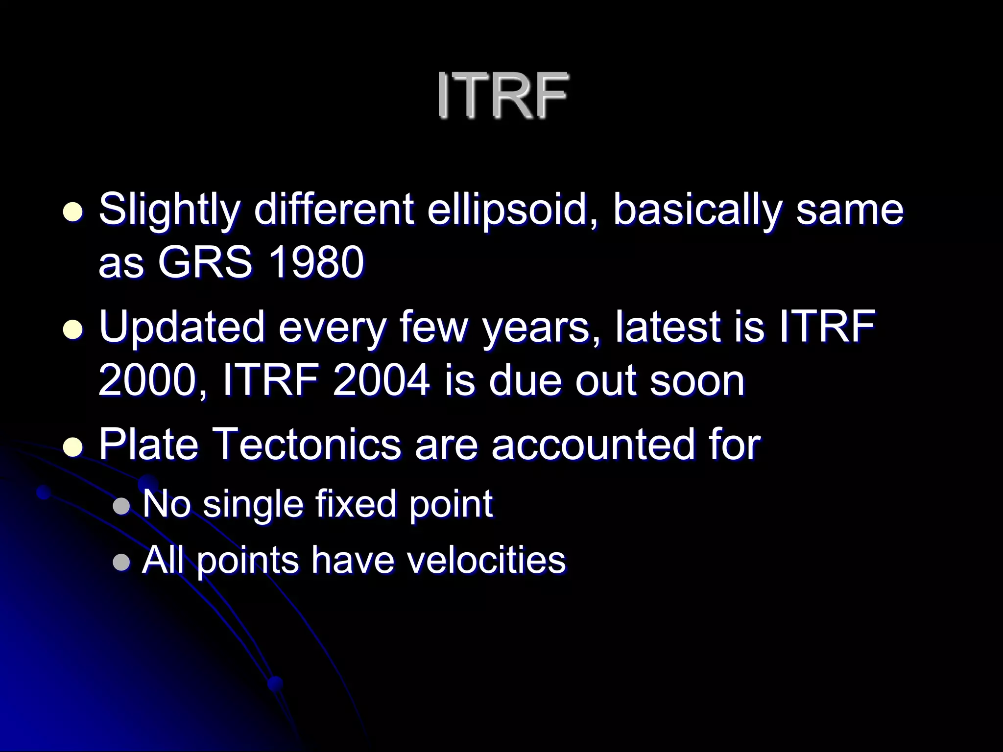 HARNNAD 1983 199Xbased on High Accuracy Reference Network (HARN) surveysdifferent states have different year suffixes, but basically the sameimprovement on NAD 1983 1986, with space based technologiesNot a different datum than NAD 1983 1986, but a different realization