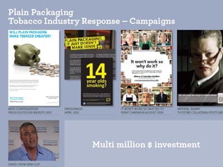 Plain packaging- Why it matters, and making it happen