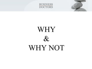 WHY 
& 
WHY NOT 
 