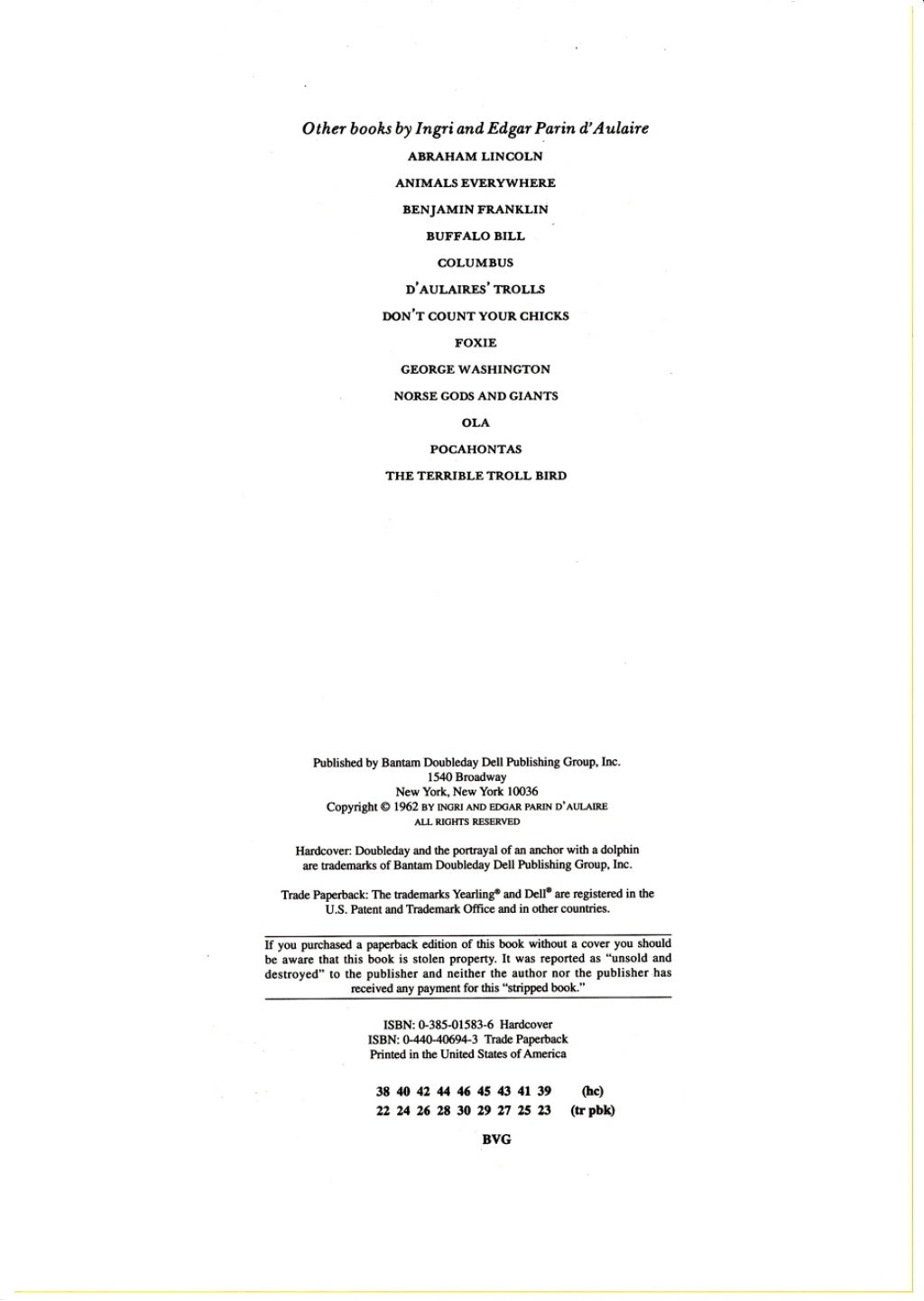 D'aulaires' Book of Greek Myths