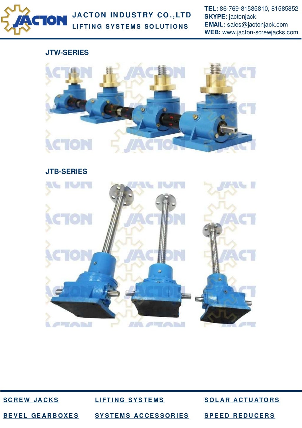 Daul electric screw jack gear actuators open and close dam and