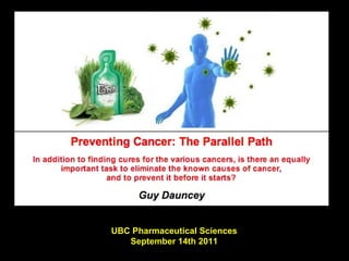 UBC Pharmaceutical Sciences September 14th 2011 