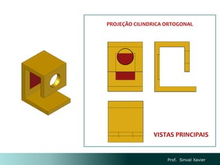 Prof. Sinval Xavier
PROJEÇÃO CILINDRICA ORTOGONAL
VISTAS PRINCIPAIS
 