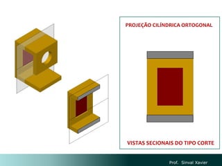 Prof. Sinval Xavier
PROJEÇÃO CILÍNDRICA ORTOGONAL
VISTAS SECIONAIS DO TIPO CORTE
 