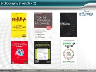 Paris, 2011some rights reserved - CC 2011 - visionarymarketing.com - Yann A. Gourvennec45
bibliography (French - 2)
 