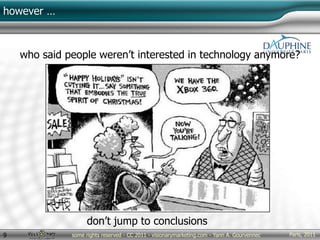 Paris, 2011some rights reserved - CC 2011 - visionarymarketing.com - Yann A. Gourvennec9
however …
who said people weren’t interested in technology anymore?
don’t jump to conclusions
 