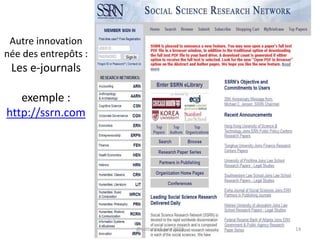 Autre innovation
née des entrepôts :
Les e-journals
exemple :
http://ssrn.com
@cottinstef, juin 2015 14
 