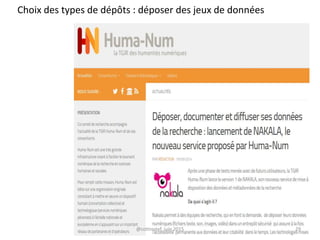 Choix des types de dépôts : déposer des jeux de données
@cottinstef, juin 2015 29
 