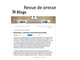 Revue de presse
@cottinstef, juin 2015 3
 
