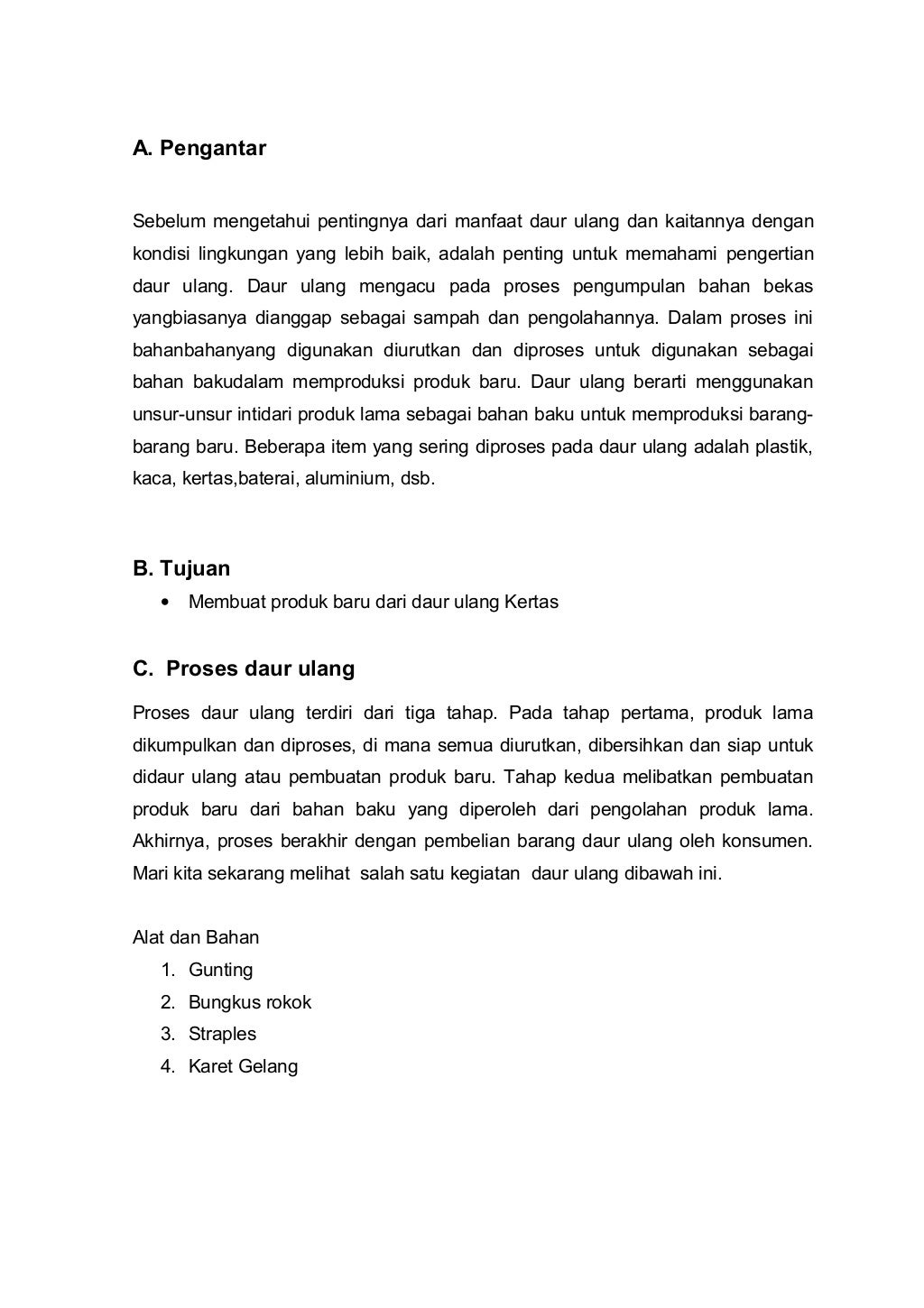 Artikel daur ulang sampah