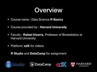 Data science : R Basics Harvard University | PPT