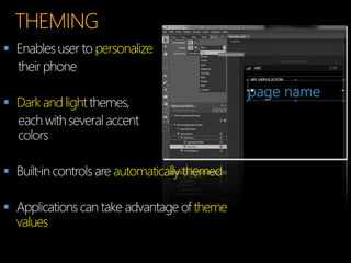                   personalize


 Dark and light




                     automatically themed

                                   theme
    values
 